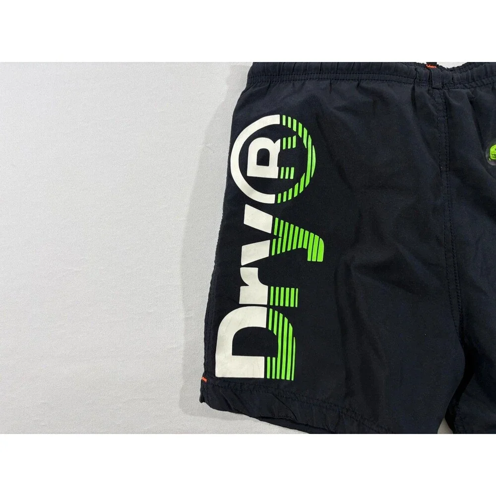 Superdry Premium Lined Swim Shorts Mens Volley Trunks Athletic Black Mesh Sz S